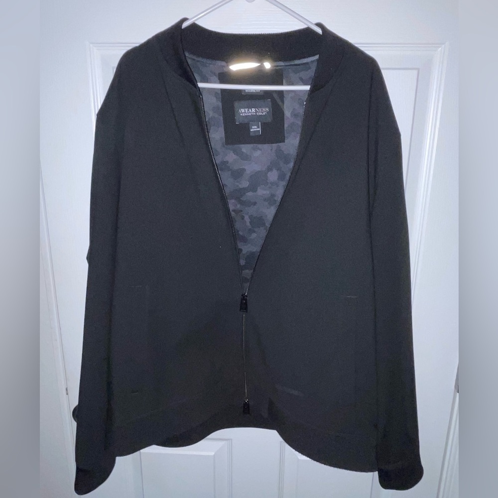 AWEARNESS by Kenneth Cole Black Zip Up Dress Jacket